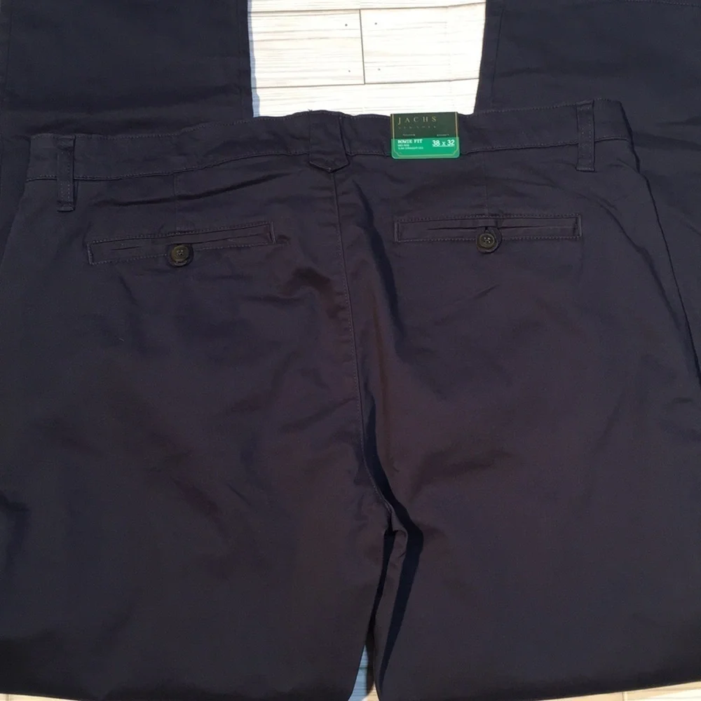 Jachs Bowie fit mid rise slim straight leg flannel lined trouser